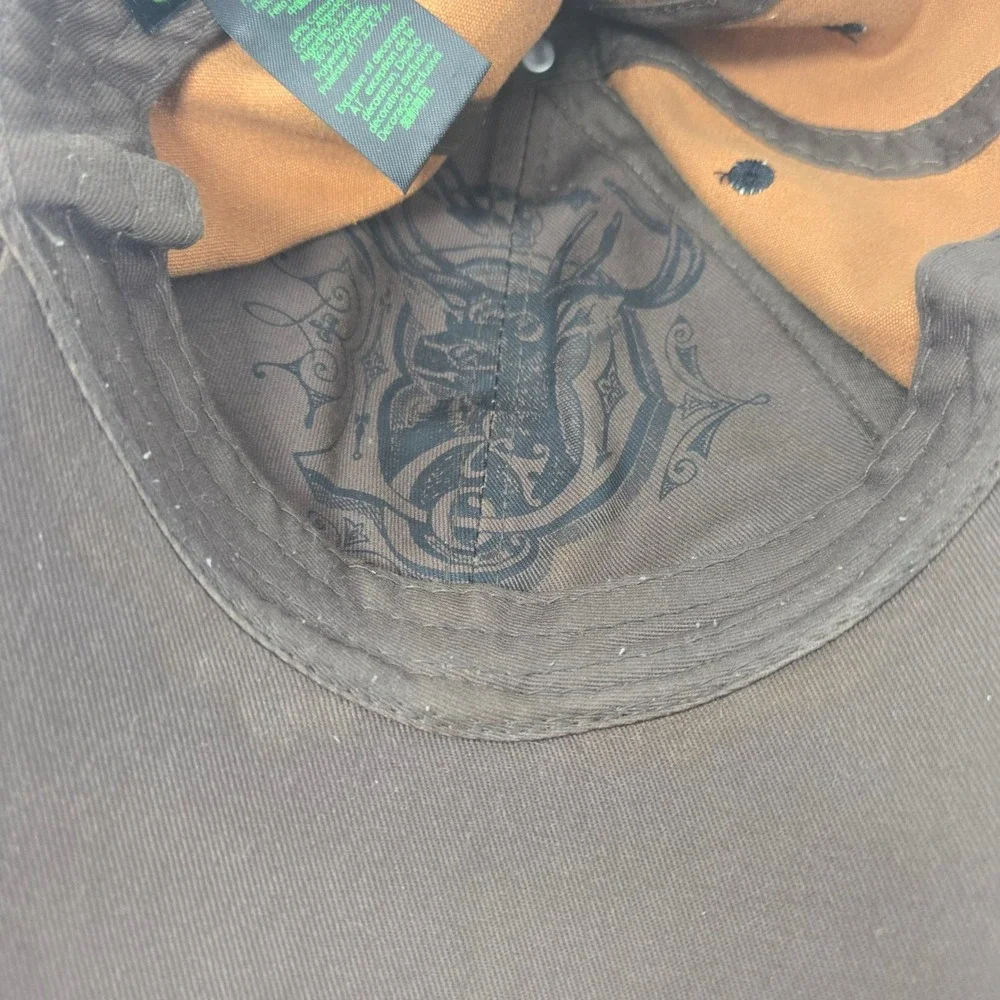 John Deere Country Hat Brown Barbed Wire Embroidered Adjustable Baseball Cap